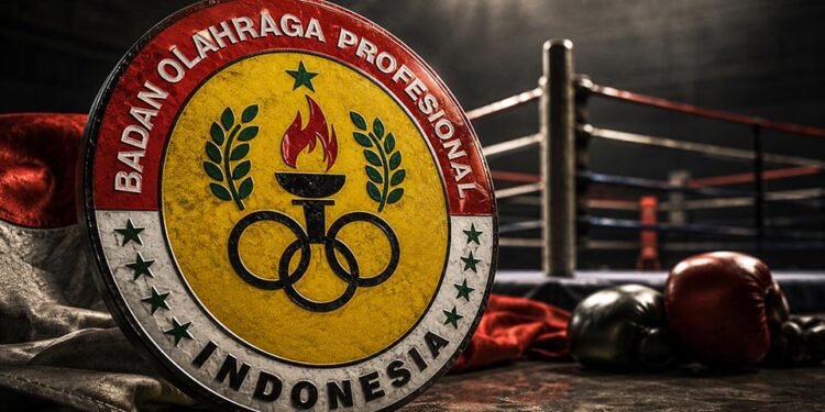 Officials oversee an Indonesian professional combat sports event after the dissolution of BOPI.